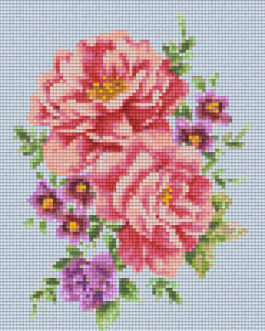 Flower Water Colour Four [4] Baseplate PixelHobby Mini-mosaic Art Kit image 0